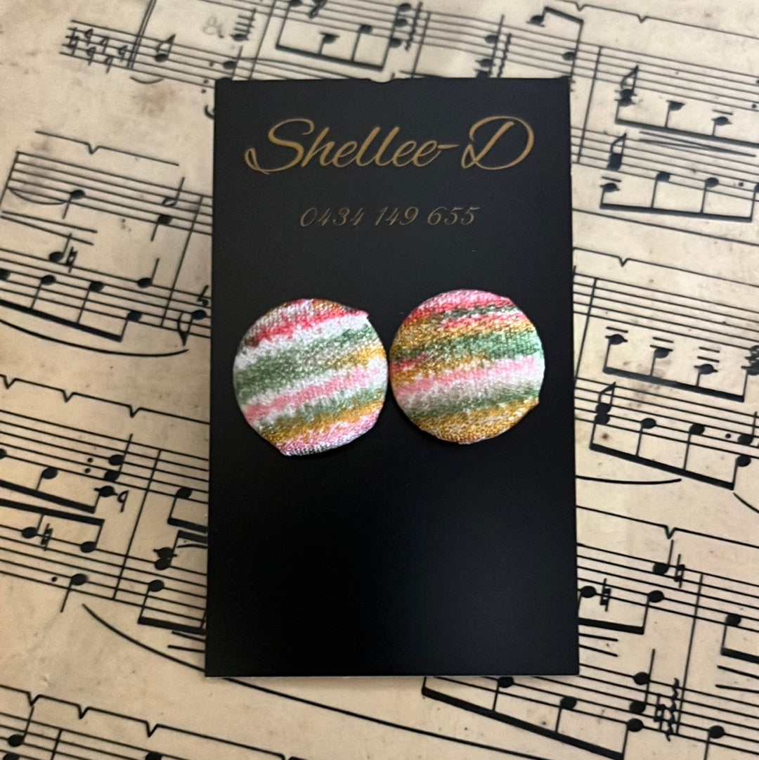 Earrings by Shellee-D - Multicoloured Metallic Stripe