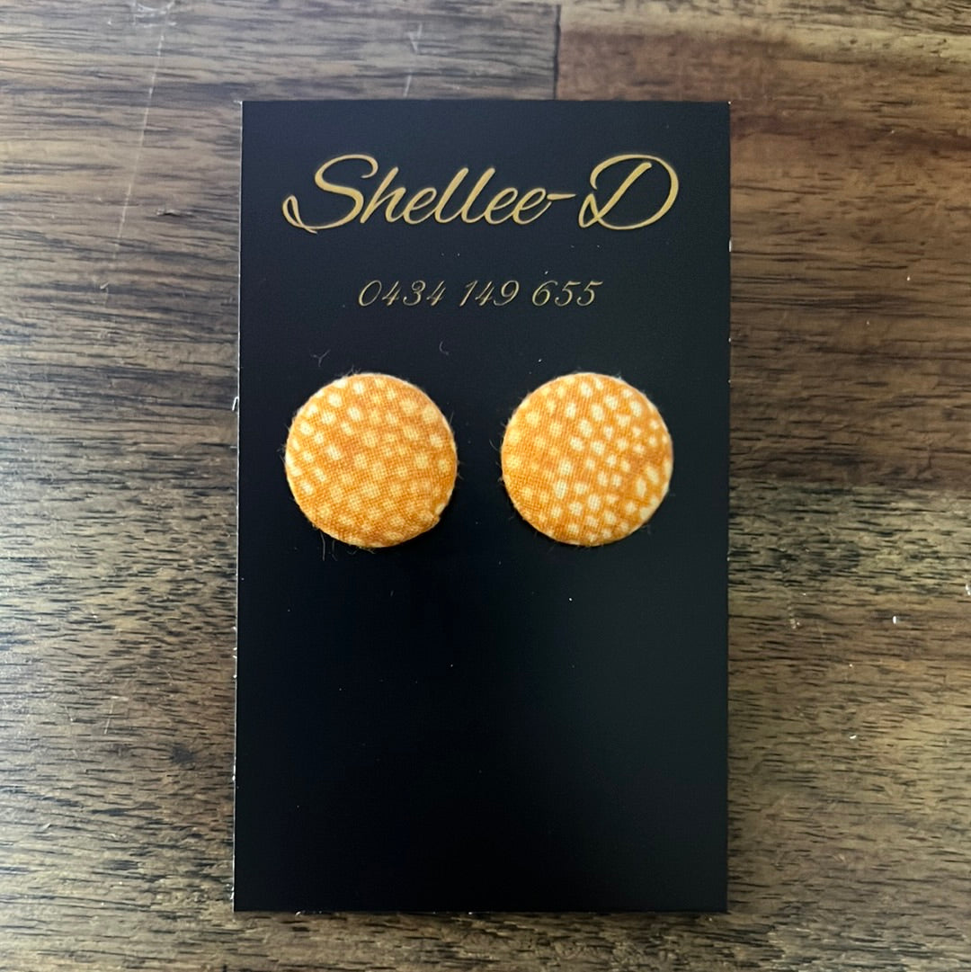 Earrings by Shellee-D - Orange Polka Dot