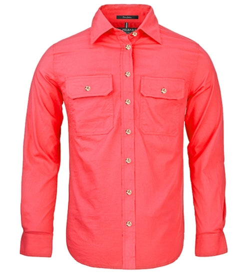 Women's Pilbara Open Front L/S Shirt - Watermelon