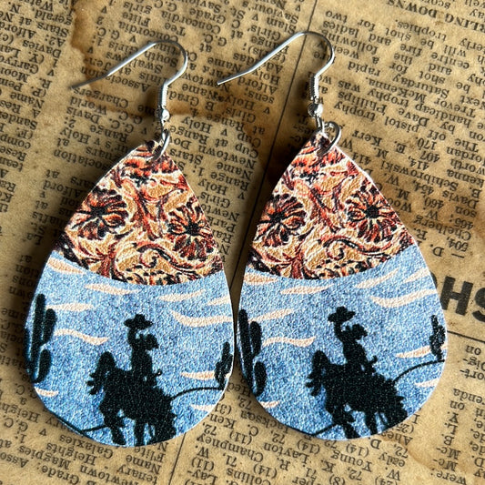 Bronc teardrop earrings -033